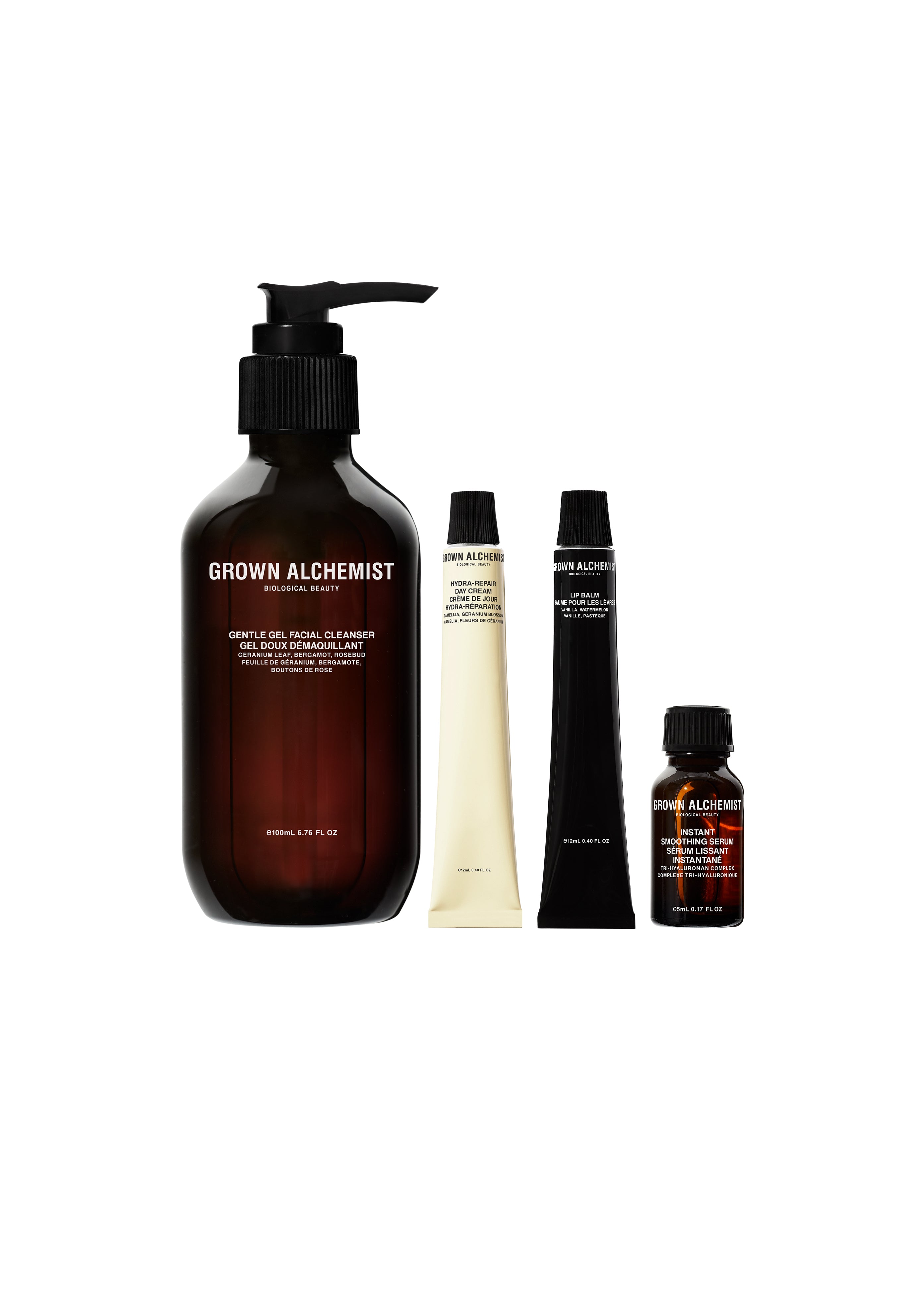 Grown Alchemist Giving Face Hydrating Skincare Gift Set - Тревел набір бестселерів для зволоження обличчя та губ