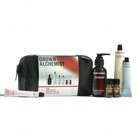 Grown Alchemist Skin Function Kit - Набір для щоденної рутини за обличчям у тревел косметичці
